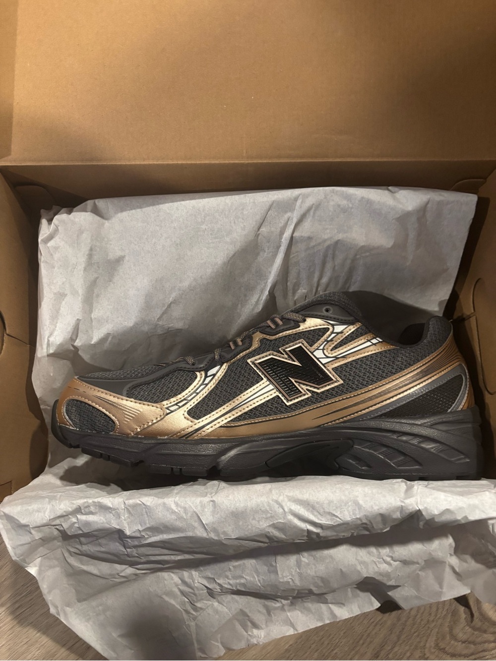New Balance 740/ Men size 13/Color: Black with Black Cement and Castlerock
